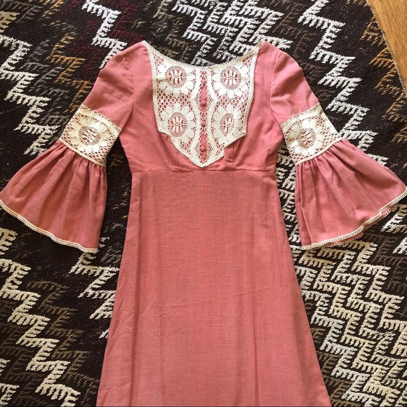 SOLD • 70s prairie folk dress - Picture 4 of 7